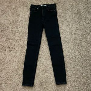 Zara High Rise Black Skinny Jeans 6